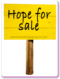 Hope For Sale - A hair loss woman's dream sign