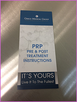 PRP Post Op Instructions - Dr. Joseph Greco